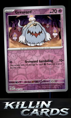 Reverse Holofoil Greavard 042/091 Pokemon Common SV: Paldean Fates Card NM