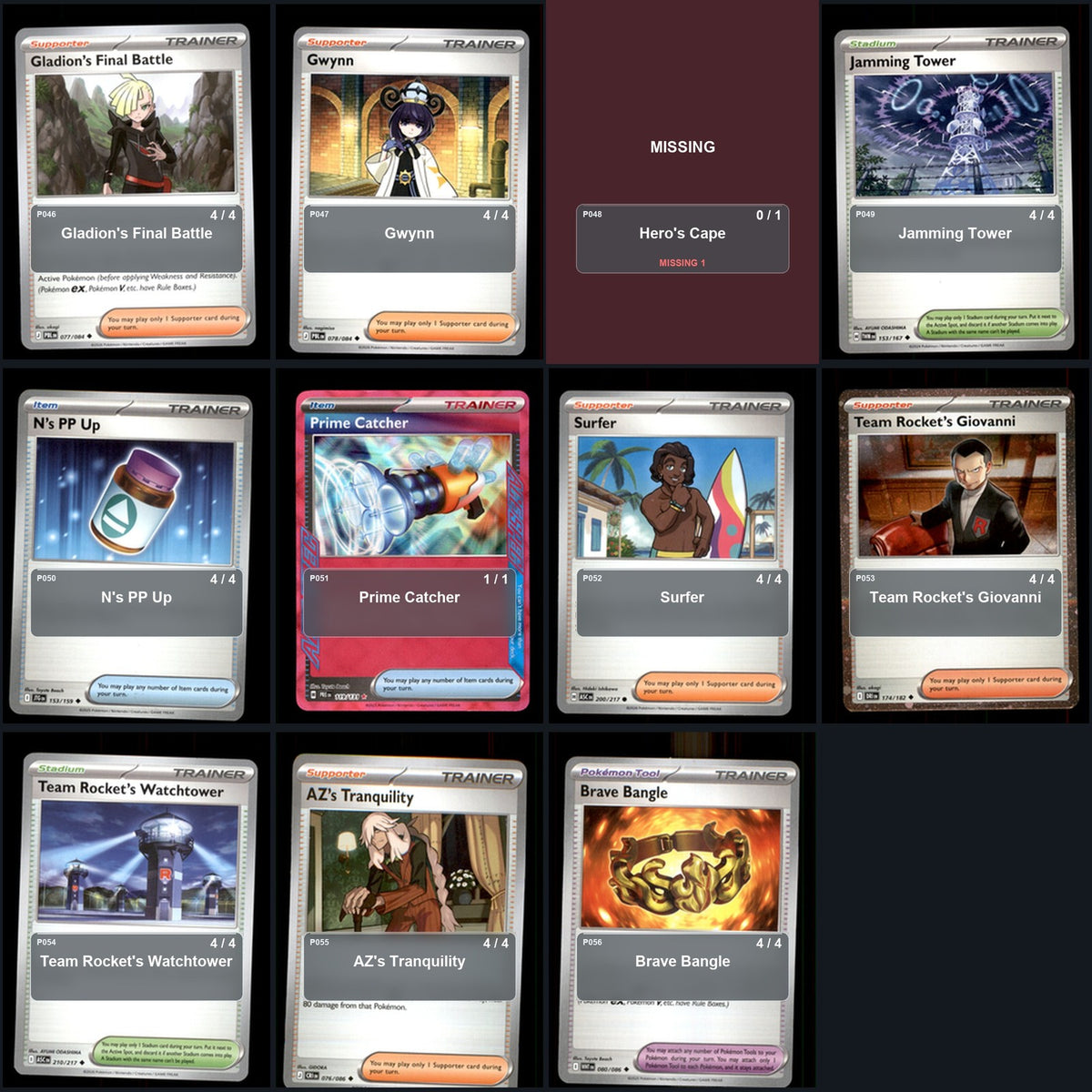 Pokemon TCG Trainer Card Lot 276 Cards Deck Building Playable Tournament