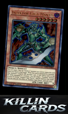 1st Edition Inzektor Giga-Mantis GFP2-EN063 YuGiOh Ultra Rare Ghosts From the Pa