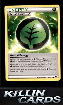 Herbal Energy 103/111 Pokemon Uncommon XY - Furious Fists Card NM