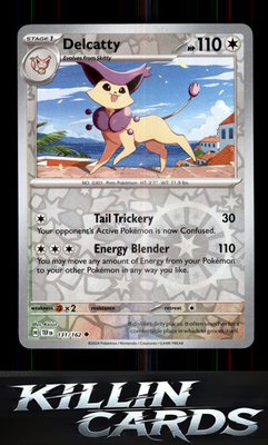 Reverse Holofoil Delcatty 131/162 Pokemon Uncommon SV05: Temporal Forces Card NM