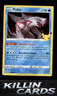 Palkia 004/025 Pokemon Holo Rare Celebrations Card NM
