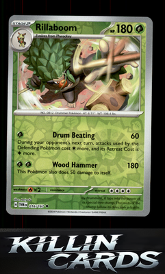 Reverse Holofoil Rillaboom 016/167 Pokemon Uncommon SV06: Twilight Masquerade Ca