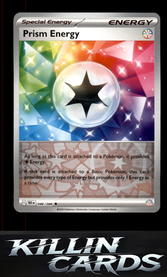 Reverse Holofoil Prism Energy 086/086 Pokemon Uncommon SV: Black Bolt Card NM