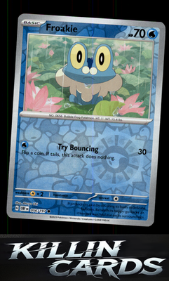 Reverse Holofoil Froakie 056/197 Pokemon Common SV03: Obsidian Flames Card NM