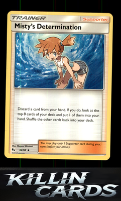 Misty's Determination 62/68 Pokemon Uncommon Hidden Fates Card LP