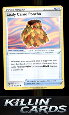 Leafy Camo Poncho 160/195 Pokemon Uncommon SWSH12: Silver Tempest Card NM