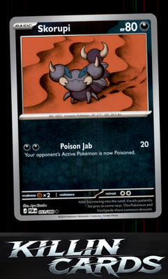 Reverse Holofoil Skorupi 051/088 Pokemon Common ME03: Perfect Order Card NM