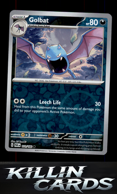 Reverse Holofoil Golbat 111/182 Pokemon Common SV04: Paradox Rift Card NM