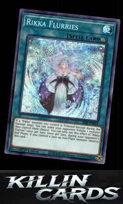 1st Edition Rikka Flurries SESL-EN024 YuGiOh Secret Rare Secret Slayers Card NM