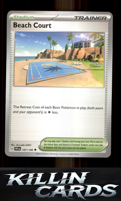 Beach Court 167/198 Pokemon Uncommon SV01: Scarlet & Violet Base Set Card NM