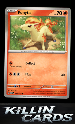 Ponyta 077/165 Pokemon Common SV: Scarlet & Violet 151 Card NM