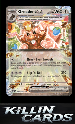 Greedent ex 179/197 Pokemon Double Rare SV03: Obsidian Flames Card NM