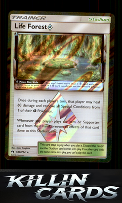 Life Forest Prism Star 180/214 Pokemon Prism Rare SM - Lost Thunder Card NM