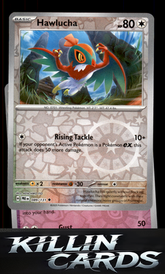 Reverse Holofoil Hawlucha 089/131 Pokemon Uncommon SV: Prismatic Evolutions Card