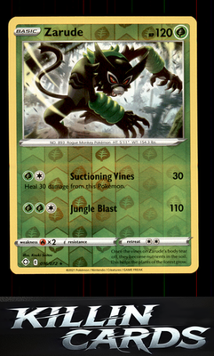 Reverse Holofoil Zarude 016/072 Pokemon Rare Shining Fates Card NM