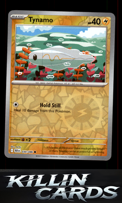 Reverse Holofoil Tynamo 030/086 Pokemon Common SV: Black Bolt Card NM