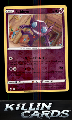 Reverse Holofoil Sableye 067/203 Pokemon Common SWSH07: Evolving Skies Card NM