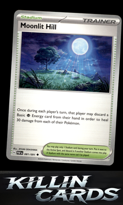 Moonlit Hill 081/091 Pokemon Uncommon SV: Paldean Fates Card NM