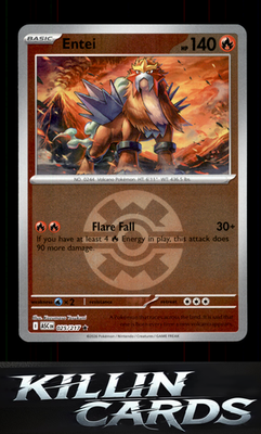 Reverse Holofoil Entei (Quick Ball) 025/217 Pokemon Rare ME: Ascended Heroes Car