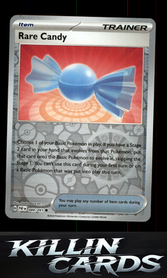 Reverse Holofoil Rare Candy 089/091 Pokemon Common SV: Paldean Fates Card NM
