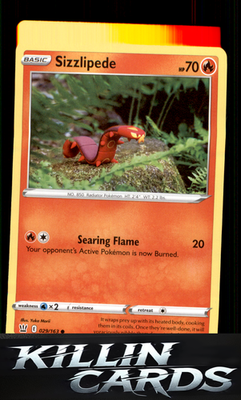 Sizzlipede 029/163 Pokemon Common SWSH05: Battle Styles Card NM