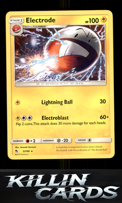 Electrode 22/68 Pokemon Rare Hidden Fates Card NM