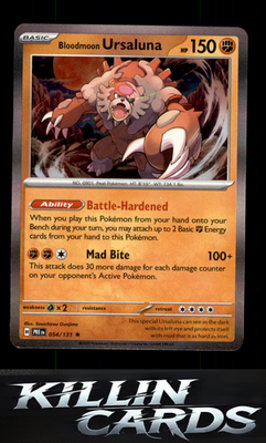 Bloodmoon Ursaluna 054/131 Pokemon Rare SV: Prismatic Evolutions Card NM