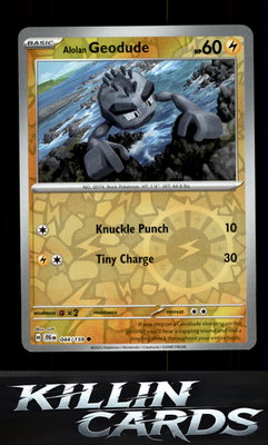 Reverse Holofoil Alolan Geodude 044/159 Pokemon Common SV09: Journey Together Ca