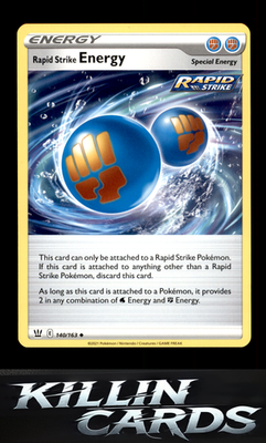 Rapid Strike Energy 140/163 Pokemon Uncommon SWSH05: Battle Styles Card LP