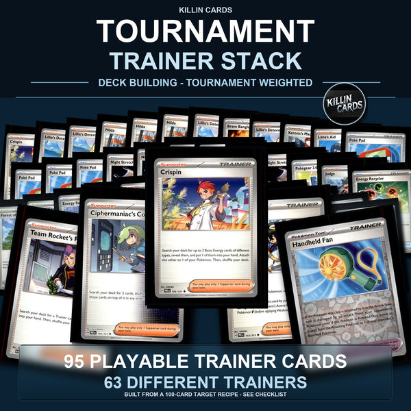 Pokemon TCG Trainer Card Lot 95 Cards Deck Building Playable Tournament
