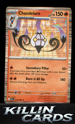 Chandelure 018/086 Pokemon Rare SV: White Flare Card NM
