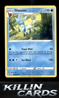 Glaceon 038/189 Pokemon Rare SWSH10: Astral Radiance Card NM