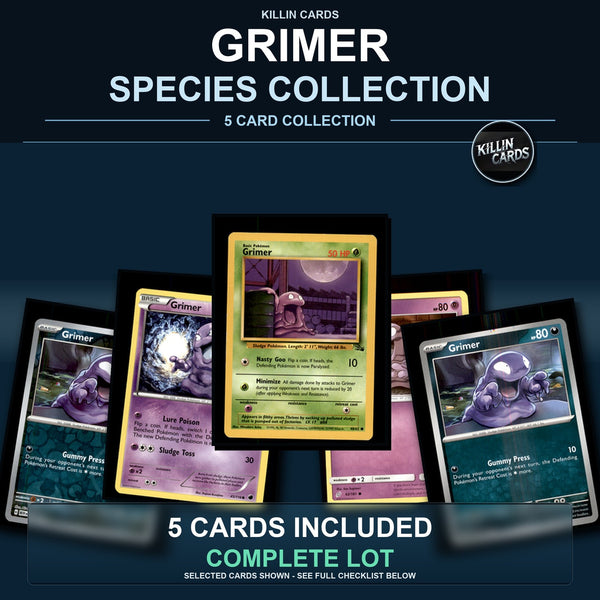Pokemon TCG Grimer Species Collection 5 Different Cards