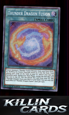 1st Edition Thunder Dragon Fusion MP19-EN199 YuGiOh Super Rare 2019 Gold Sarcoph