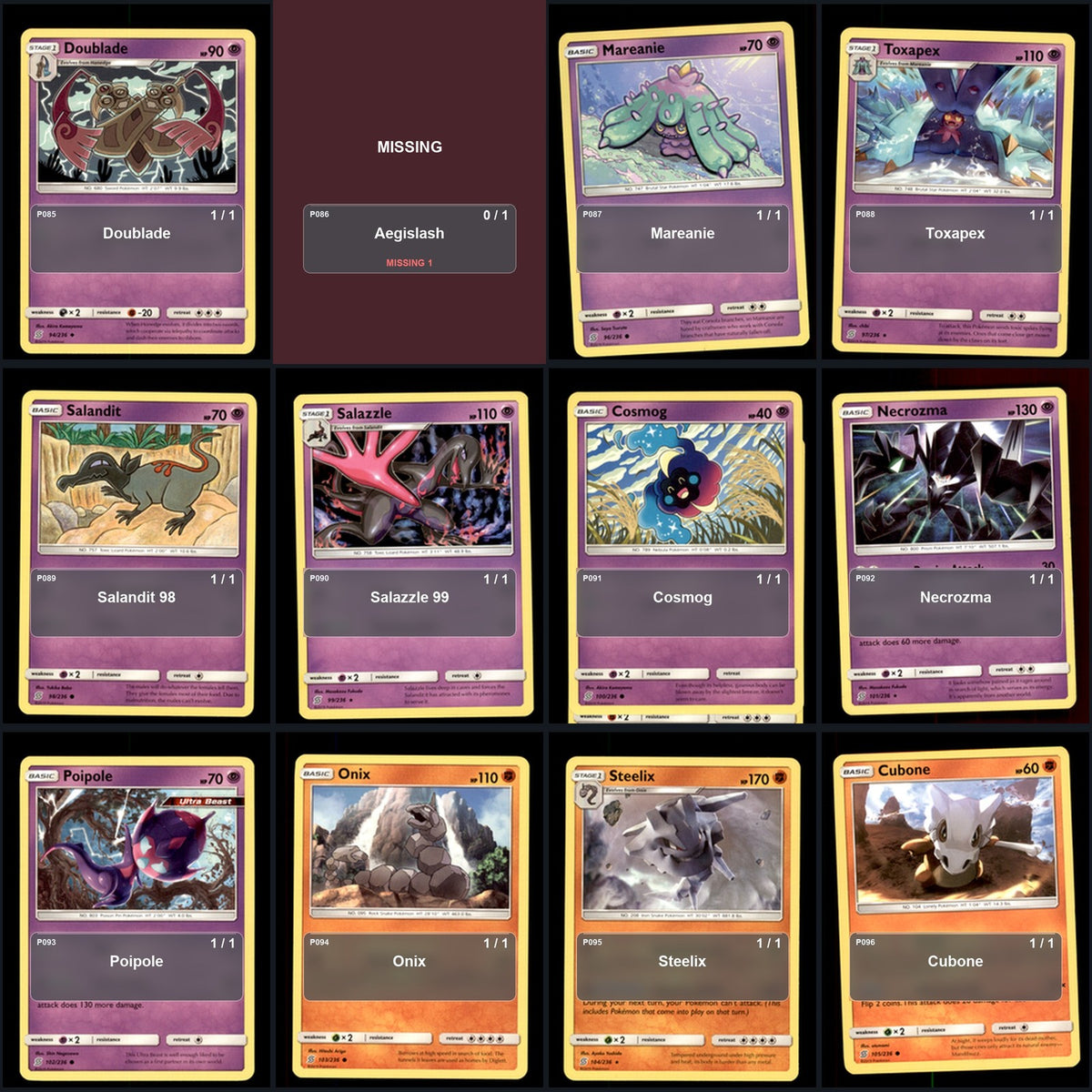 Pokemon TCG SM - Unified Minds C/UC/R Standard Set 151 Cards