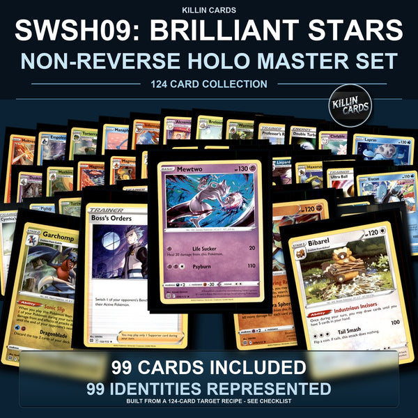Pokemon TCG SWSH09: Brilliant Stars C/UC/R Standard Set 99 Cards