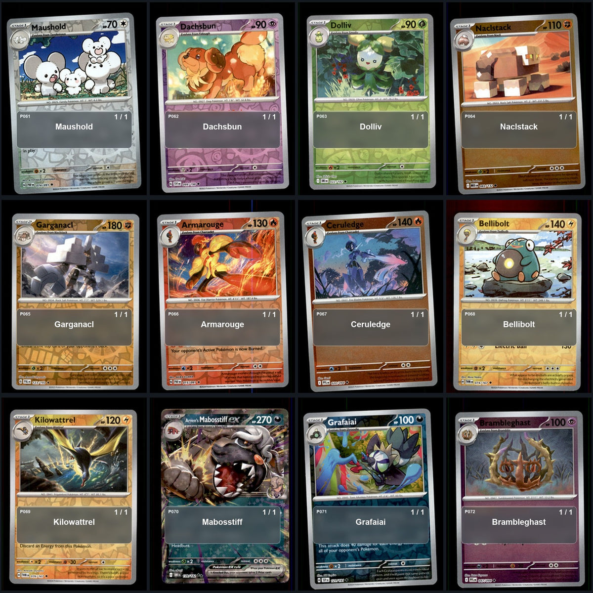 Pokemon TCG Generation 9 Paldea Pokemon Pokedex Set 119 Cards Collection