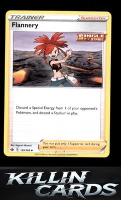 Flannery 139/198 Pokemon Uncommon SWSH06: Chilling Reign Card NM