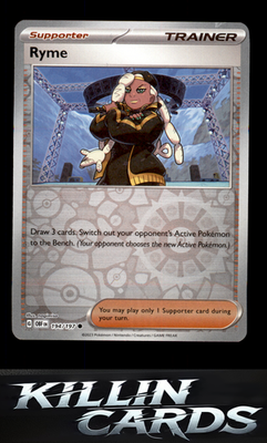 Reverse Holofoil Ryme 194/197 Pokemon Common SV03: Obsidian Flames Card NM