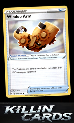 Windup Arm 170/196 Pokemon Uncommon SWSH11: Lost Origin Card NM