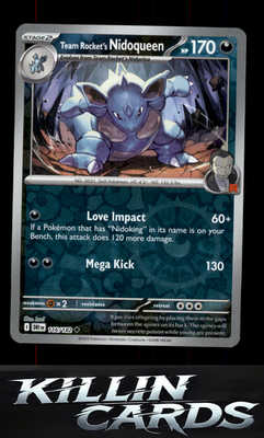 Reverse Holofoil Team Rocket's Nidoqueen 116/182 Pokemon Uncommon SV10: Destined