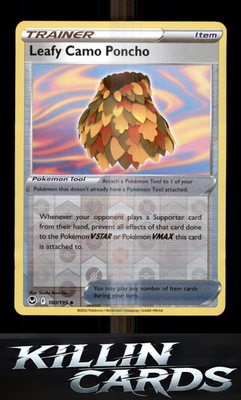 Leafy Camo Poncho 160/195 Pokemon Uncommon SWSH12: Silver Tempest Card NM
