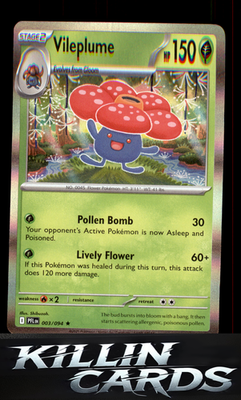 Vileplume 003/094 Pokemon Rare ME02: Phantasmal Flames Card NM