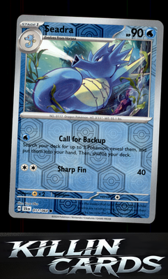 Reverse Holofoil Seadra 011/064 Pokemon Common SV: Shrouded Fable Card NM