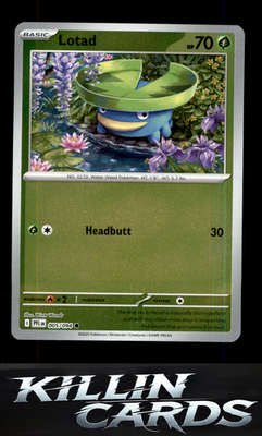 Reverse Holofoil Lotad 005/094 Pokemon Common ME02: Phantasmal Flames Card NM