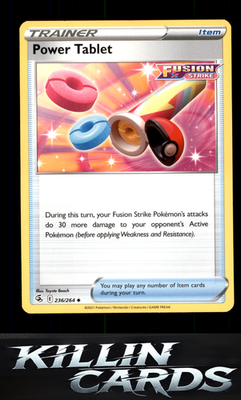 Power Tablet 236/264 Pokemon Uncommon SWSH08: Fusion Strike Card NM