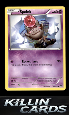 Spoink 30/124 Pokemon Common XY - Fates Collide Card LP