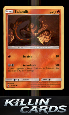 Salandit 15/145 Pokemon Common SM - Guardians Rising Card NM