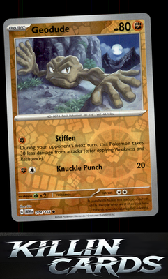Reverse Holofoil Geodude 074/165 Pokemon Common SV: Scarlet & Violet 151 Card LP